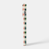 Zachter Evergroen Gingham Monogram iPhone Hoesje (Linkerkant)
