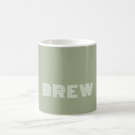Zachter Groen C22 & Witte Pretnaam Lettertype Aang Koffiemok