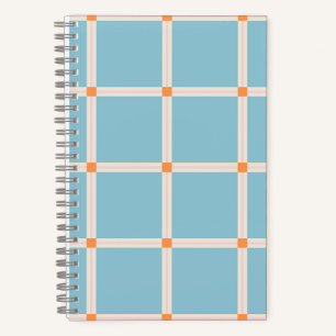 Zachter Kleurenrasterpatroon met Warme Accent Mini Notitieboek