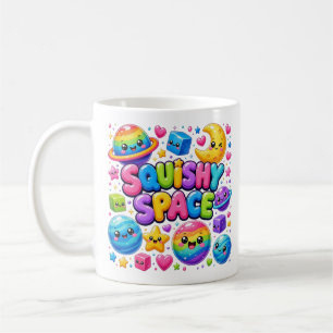 Zachter Kleurrijke Kawaii Planeten Sterren Kosmos Koffiemok