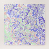 Zachter Pastel Funky Boho Retro Abstract Marmer Legpuzzel (Horizontaal)