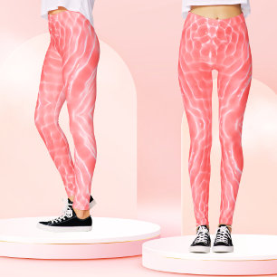 Zachter Pastelroze Abstract Golf Kunst Atletische  Leggings