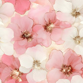 Zachter stoffige roos & gouden bloemen handdoek ge