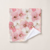 Zachter stoffige roos & gouden bloemen handdoek ge (Wasdoekje)