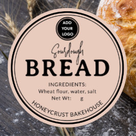 Zachter Terracotta Bakkerij Sourdough Brood Sticke Ronde Sticker