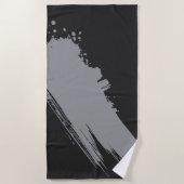 Zachtere houtskool noir strandlaken (Voorkant)