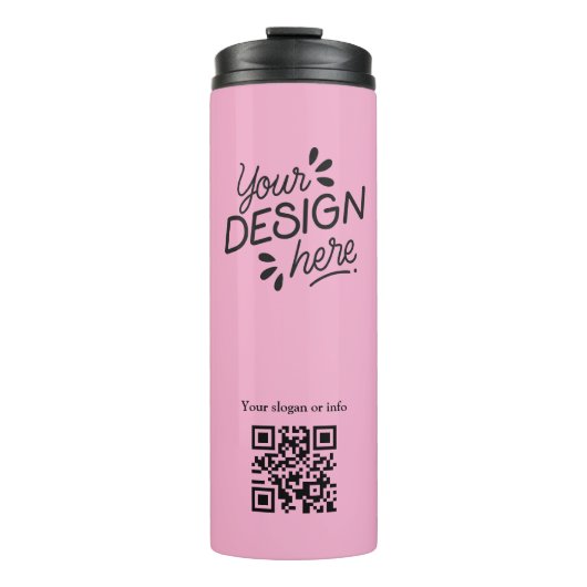 Zachterode QR-code Slogan Persoonlijke Tumbler Thermosbeker (Voorkant)