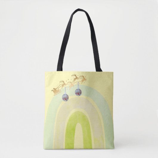 Zachteropgewekte grappige knuffel Kerstmis Bel Tote Bag (Voorkant)