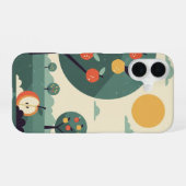 Zachtgekleurd Retro Boomgaard iPhone 16 Hoesje (Achterkant horizontaal)
