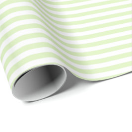 Zachtgroen | White Stripe Wrapping Paper Cadeaupapier