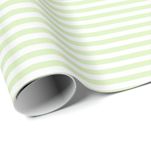Zachtgroen | White Stripe Wrapping Paper Cadeaupapier (Rol Hoek)