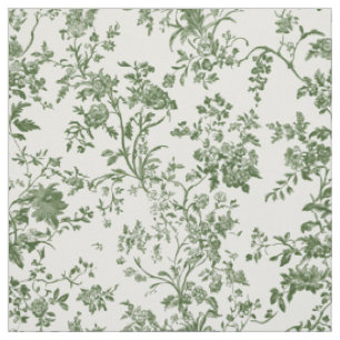 Zachtgroene botanische toile stof