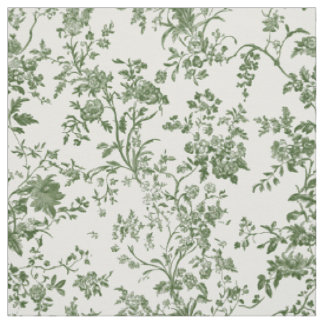 Zachtgroene botanische toile stof