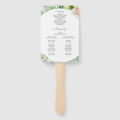 Zachtheid Bruiloft Waier Programma Handwaaier (Achterkant)