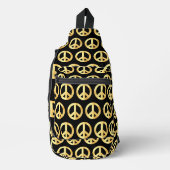 Zachtheid gouden Vredessymbool Sling Bag (Voorkant)