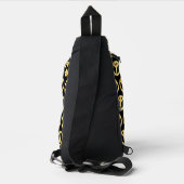 Zachtheid gouden Vredessymbool Sling Bag (Achterkant)