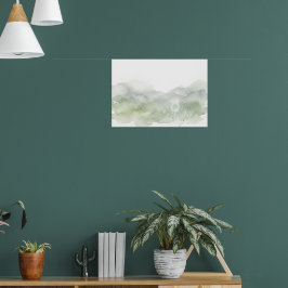 Zachtheid Groene Berg Paardenbloem Poster