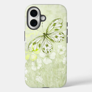 Zachtheid Groene Bloem & Vlinder Hoesje