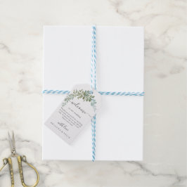 Zachtheid Groene Eucalyptus Aquarel Rustieke Bruil Cadeaulabel