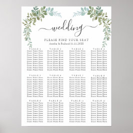 Zachtheid Groene Eucalyptus Aquarel Rustieke Bruil Poster