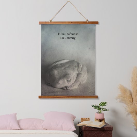 Zachtheid is sterkte hout getooid wandtapijt hangend wandkleed (Slaapkamer)