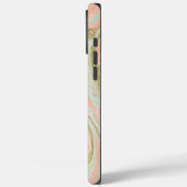 Zachtheid Marmer Wervelend Patroon Mint, Koraal en Case-Mate iPhone Case (Achterkant / Links)