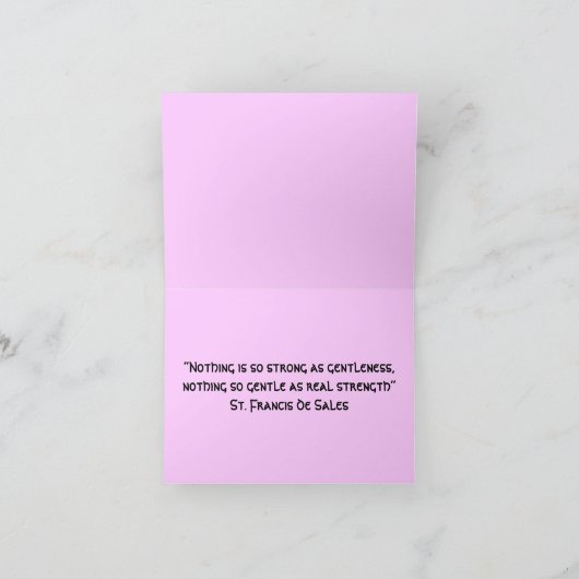 Zachtheid notecard kaart (Binnen)