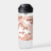 Zachtheid Perzik Camouflagepatroon Waterfles (Achterkant)