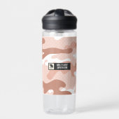 Zachtheid Perzik Camouflagepatroon Waterfles (Voorkant)