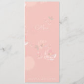 Zachtheid Thee Rozen Bruiloft Menu (Achterkant)