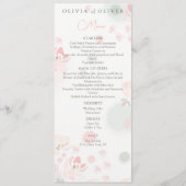 Zachtheid Thee Rozen Bruiloft Menu (Voorkant)