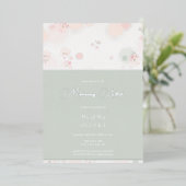 Zachtheid Thee Rozen Morgen Na Folie Uitnodiging (Staand Voorkant)