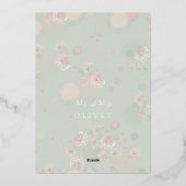 Zachtheid Thee Rozen Morgen Na Folie Uitnodiging (Achterkant)