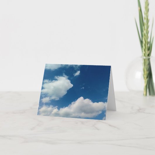 Zachtheid voor de wolken bedankkaart (Voorkant)