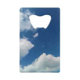 Zachtheid voor de wolken creditkaart flessenopener