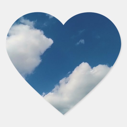 Zachtheid voor de wolken hart sticker (Voorkant)