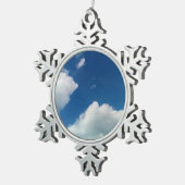 Zachtheid voor de wolken tin sneeuwvlok ornament (Rechts)