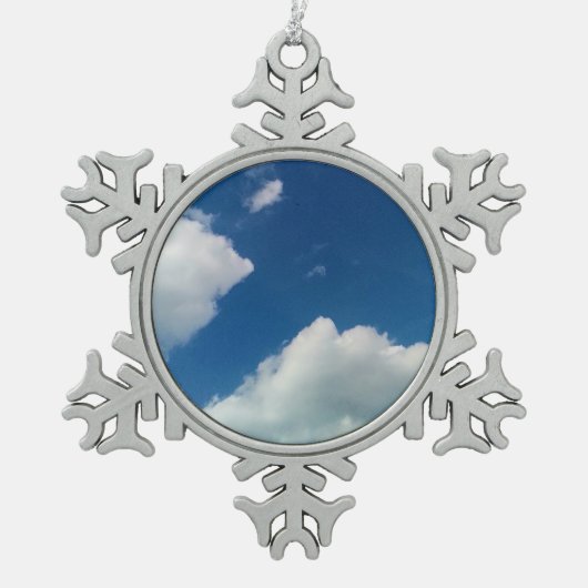 Zachtheid voor de wolken tin sneeuwvlok ornament (Voorkant)