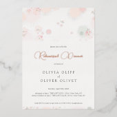 Zachtigheid Rozen repetitie Dinner Folie Uitnodiging (Voorkant)