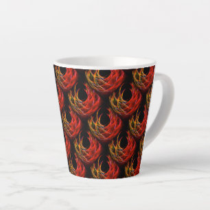 Zachtmodern boho elegant abstract kunstpatroon #50 latte mok