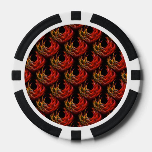 Zachtmodern boho elegant abstract kunstpatroon #50 poker chips (Voorkant)