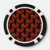 Zachtmodern boho elegant abstract kunstpatroon #50 poker chips (Achterkant)