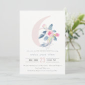 ZACHTPINK BLUSH BLUE FLORAL 6TH ELKE LEEFTIJD BIRT KAART (Staand voorkant)