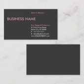 zachtroze rand visitekaartje (Voorkant / Achterkant)