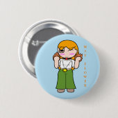 Zack Dragonblade Button - May Flower (Voorkant /achterkant)