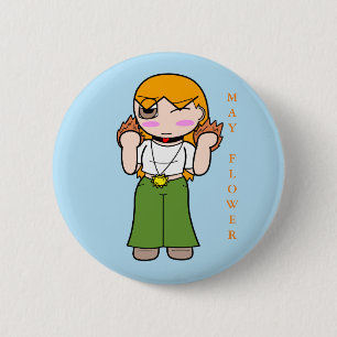 Zack Dragonblade Button - May Flower