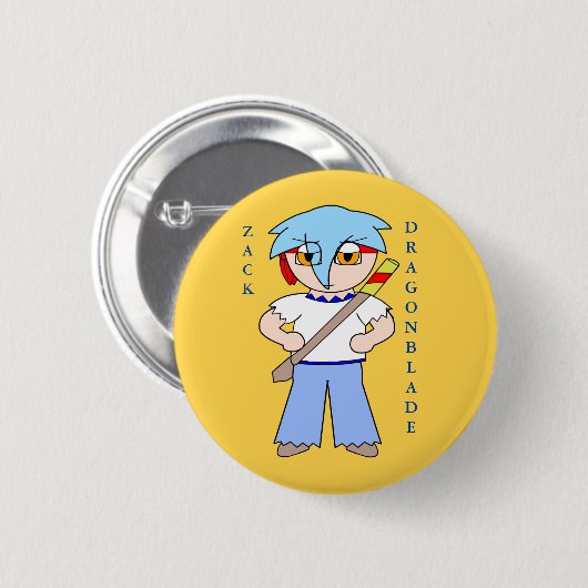 Zack Dragonblade Button - Zack Dragonblade (Voorkant /achterkant)