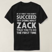 ZACK Gift Name Personalized Birthday Funny Christm T-shirt (Design voorkant)