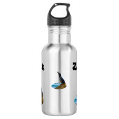 Zack Name with Penguin, Water Fles (Voorkant)