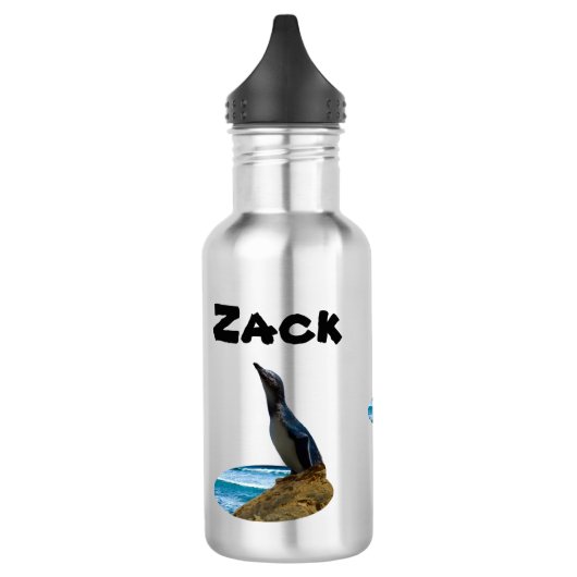 Zack Name with Penguin, Water Fles (Links)